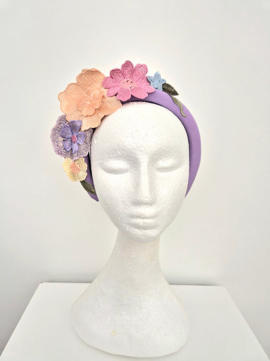 lilac pastel lace multi headband