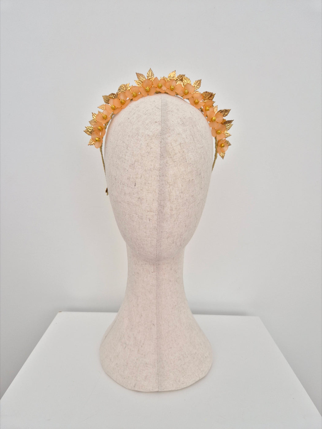 orange floral crown