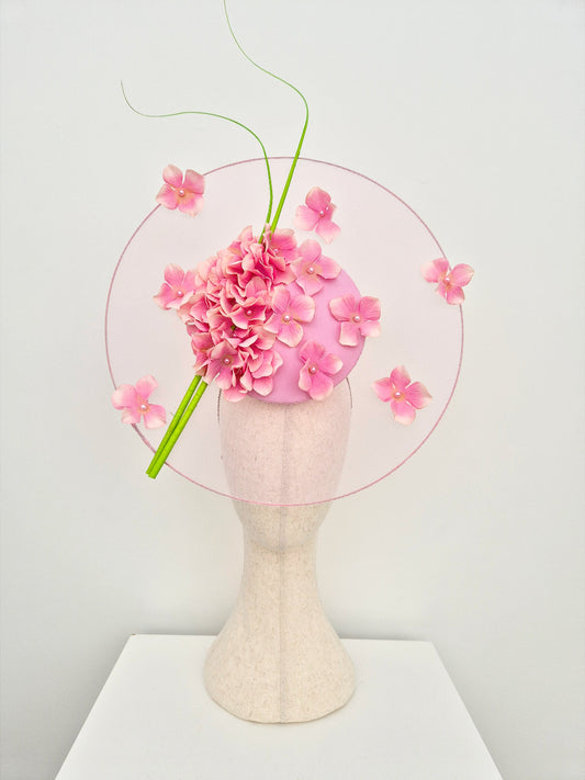 pink floral percher headpiece