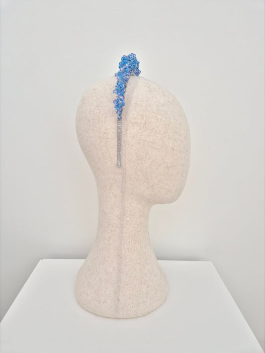 Miss Bemmie. Womens Blue crystal crown headband