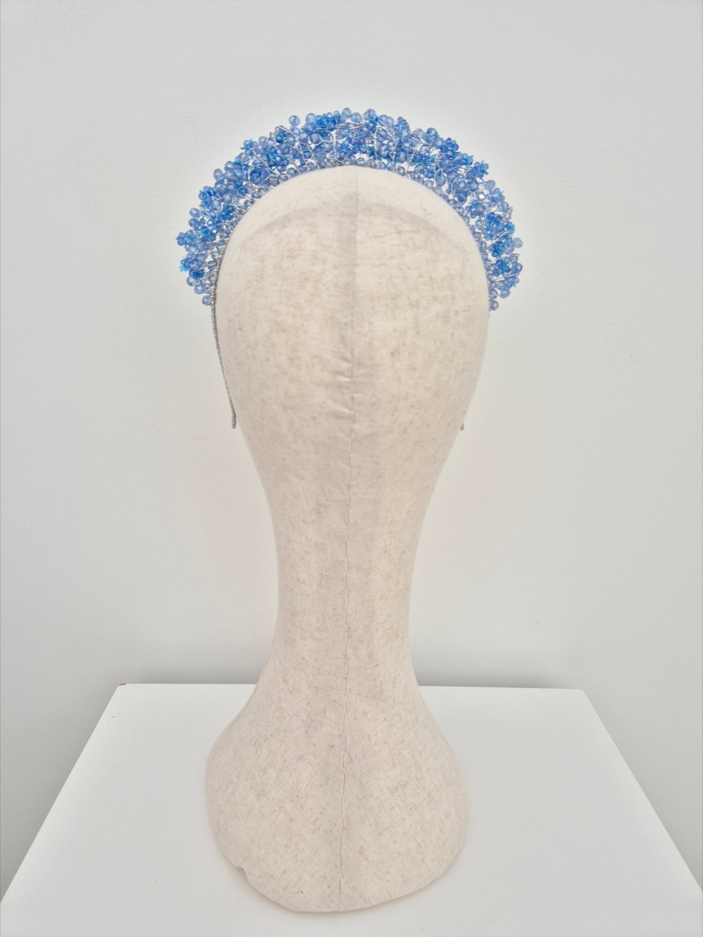 Miss Bemmie. Womens Blue crystal crown headband