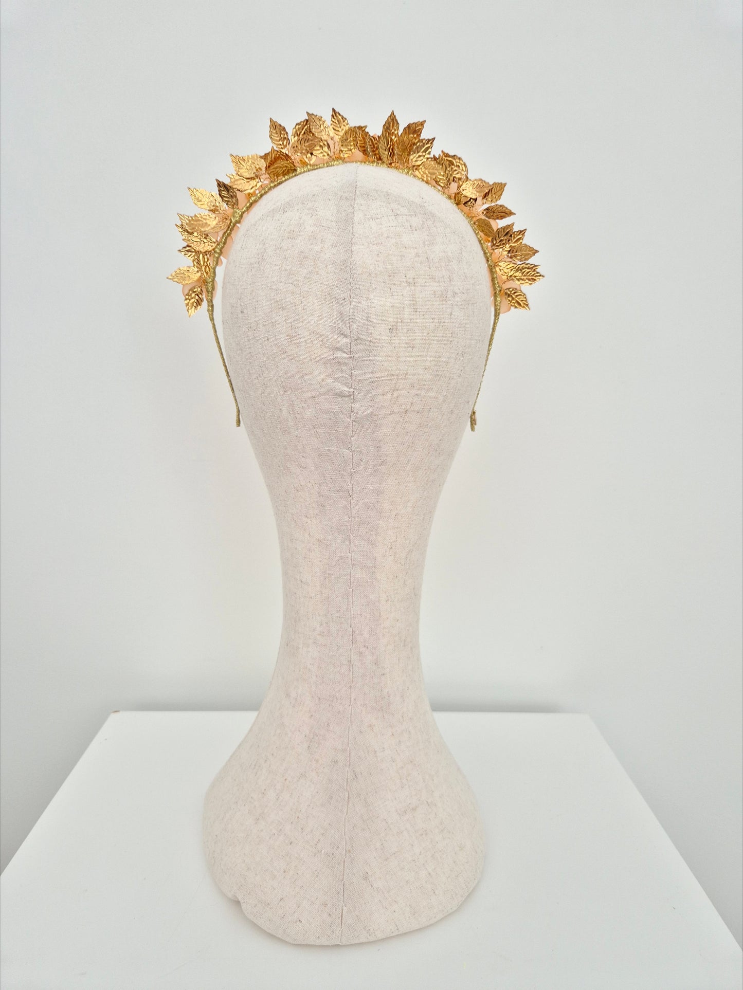 Miss Freya. Womens embellished flower headband in Orange sorbet /gold