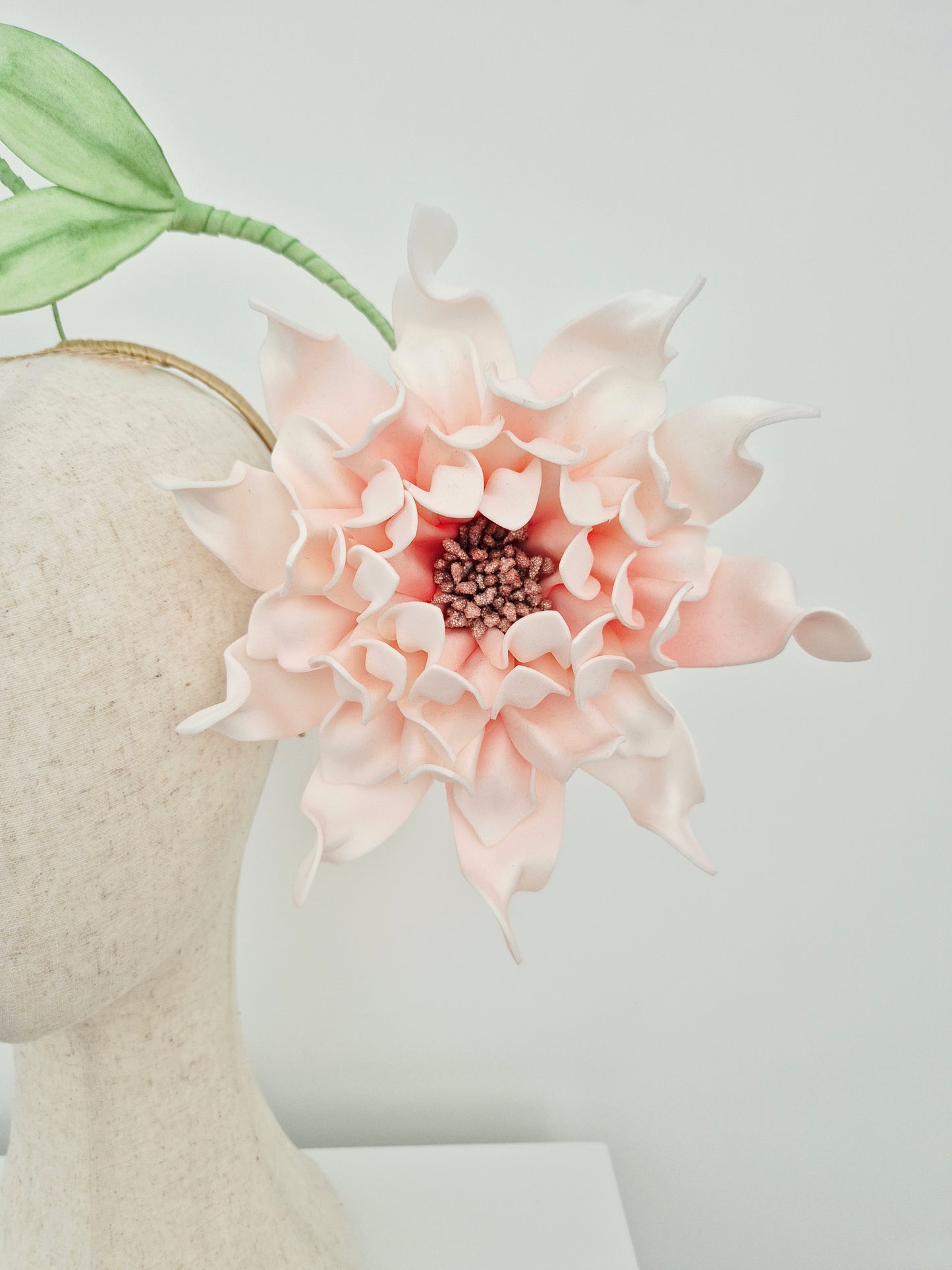 Miss Marguerite. Womens light pink floating floral headpiece