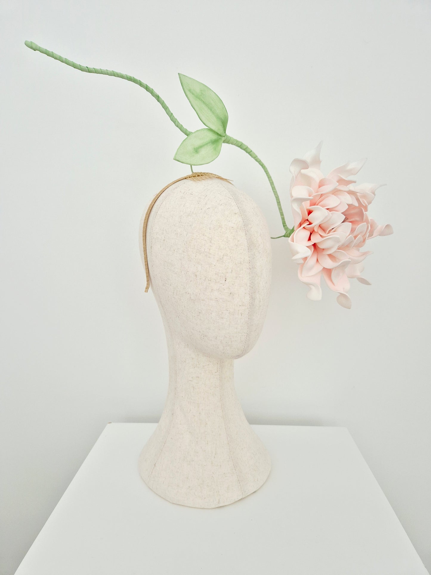 Miss Marguerite. Womens light pink floating floral headpiece