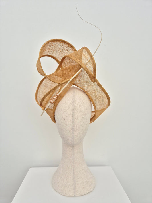 sand straw headpiece turban style