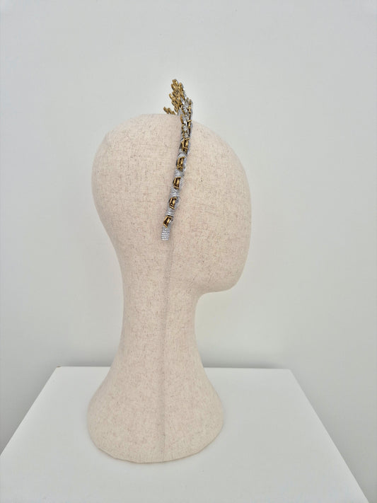 side view silver rhinestone crown