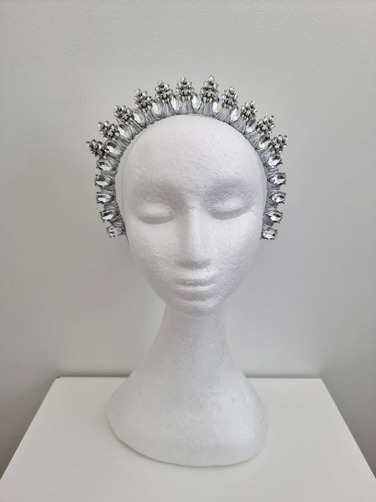 silver rhinestone crown