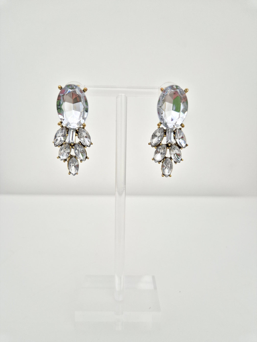 silver rhinestone earings