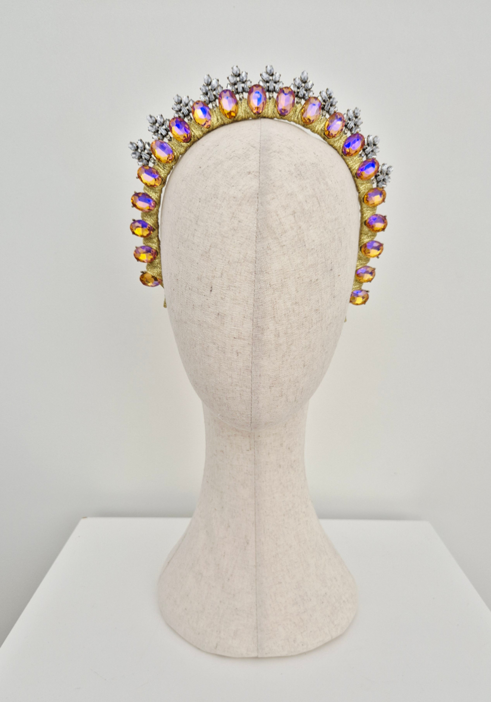 yellow ab rhinestone crown