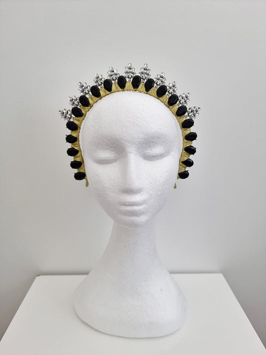 black rhinestone headpiece