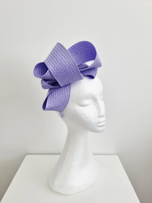 lavender loop headpiece side front