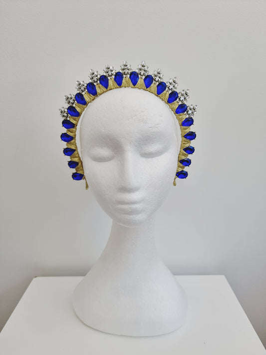 royal blue rhinestone headband